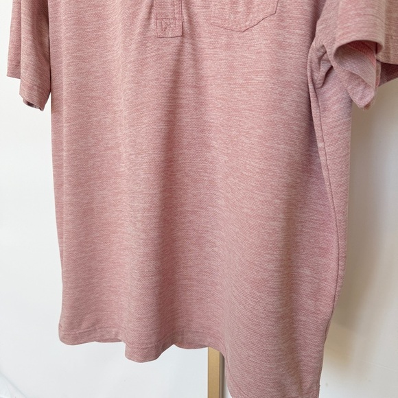 Roundtree & Yorke Men's Heathered Red Polo Shirt L Short Sleeve Casual Summer - Picture 3 of 8